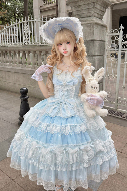 Eternal Floral Message Square Collar Hanayome Embroidered JSK
