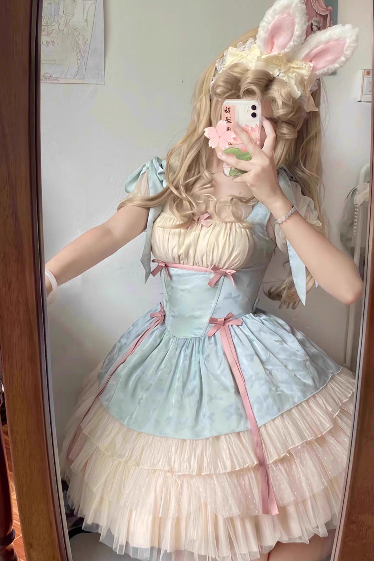 Mint Ribbon Ballet Multi-Tier Frilly Princess Lolita JSK