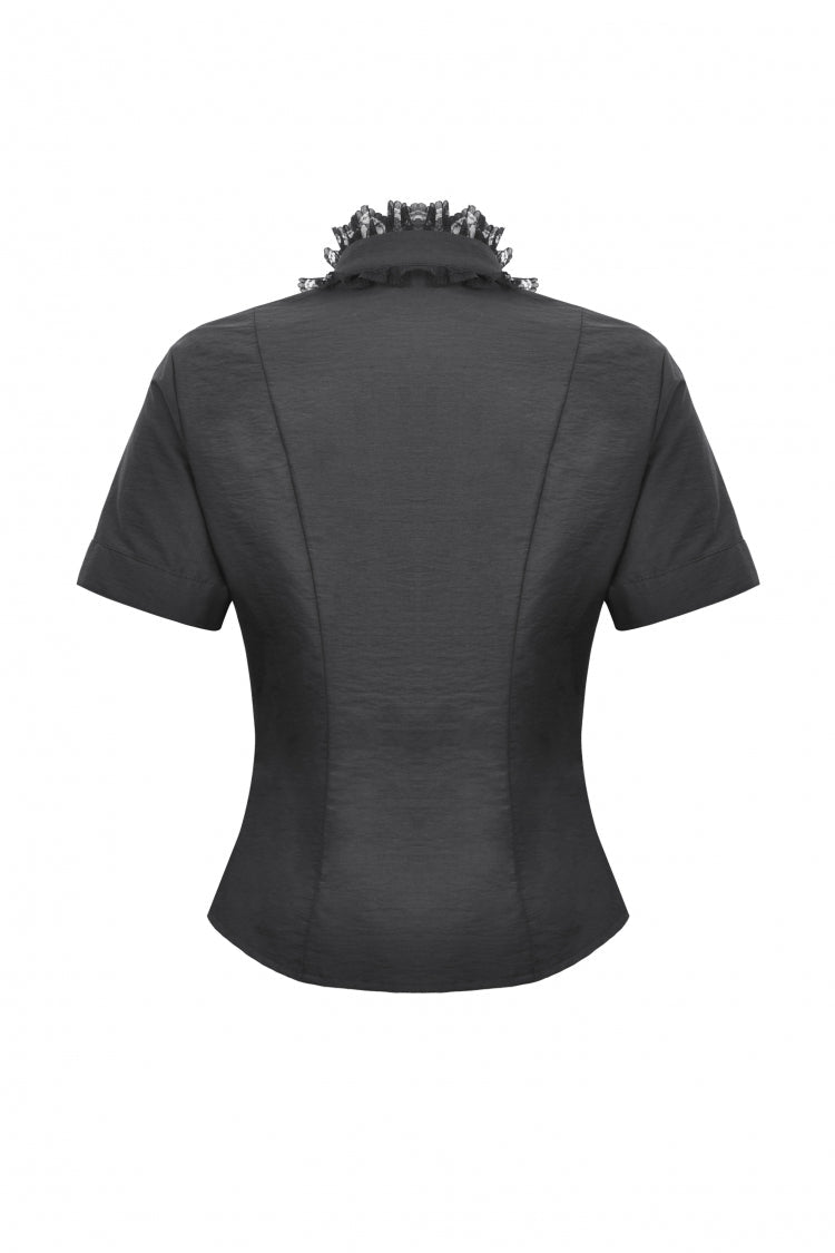 Spider-Shaped Cut-Out Punk Blouse for Women