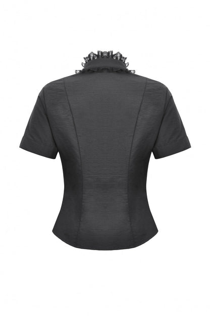 Spider-Shaped Cut-Out Punk Blouse for Women