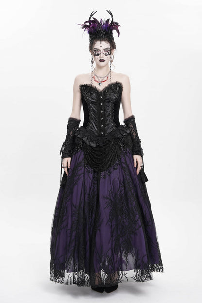 Victorian Beaded Lace Overbust Corset