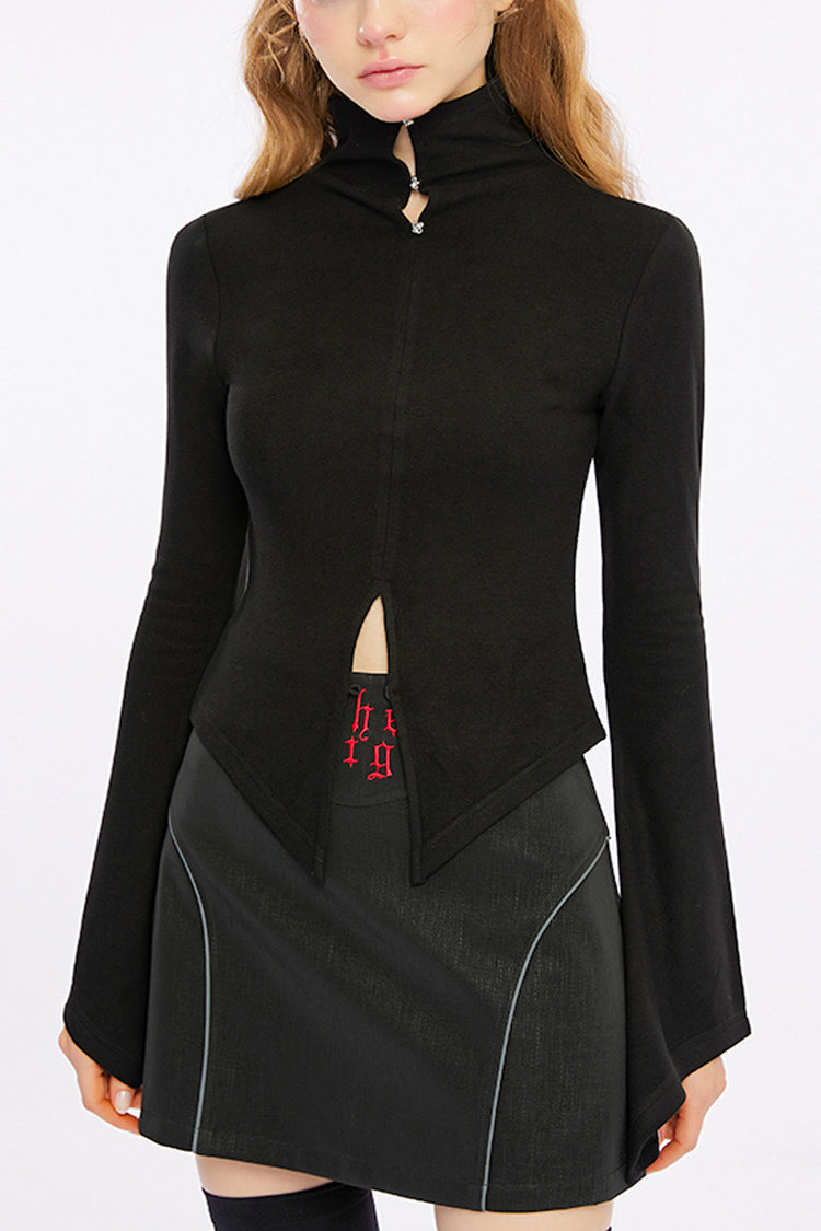 Scream-Hem Gothic Tee - Women's Dark Long-Sleeve