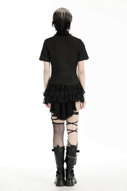 Spider-Shaped Cut-Out Punk Blouse for Women