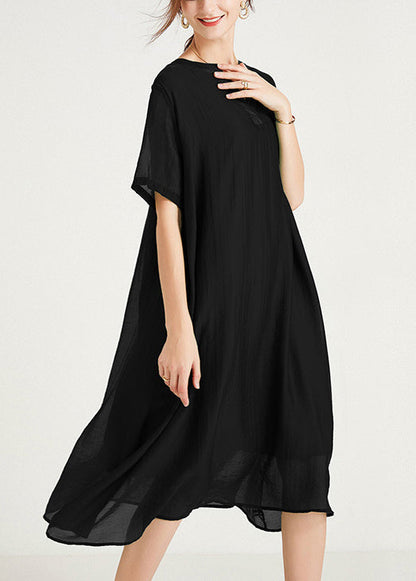 Size Summer Cotton Plus Dresses V Neck Women Green