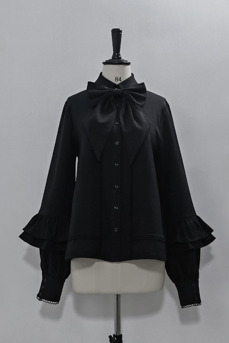 Ebony Long-Sleeve Vintage Prince Ouji Lolita Blouse