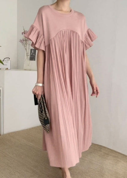 Dress Women Black Patchwork Sleeve Oversized Pleated Butterfly