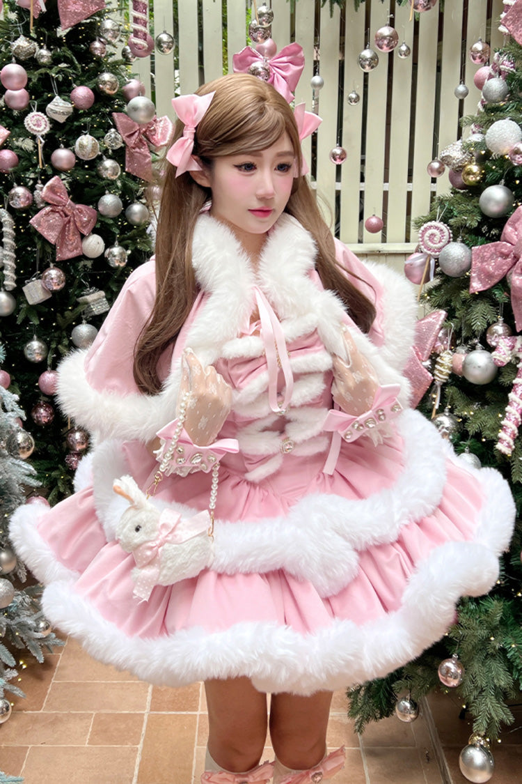 Blush Double-Layered Bow Princess Strapless Dress - Holiday