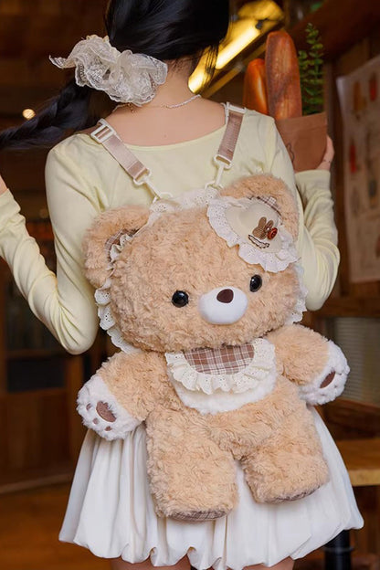 Little Bear Guli Plush Ruffle Lolita Backpack