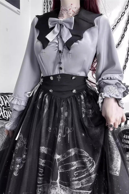 Classic Gothic Punk Lolita Skirt Set for Halloween