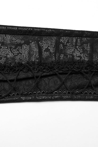 Stitched Lace-Up Slim Gothic Leggings for Women