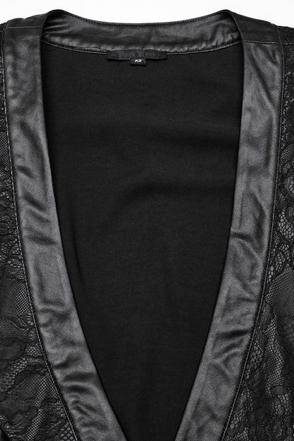 Ebony Long-Sleeve Lace Irregular Gothic Dress
