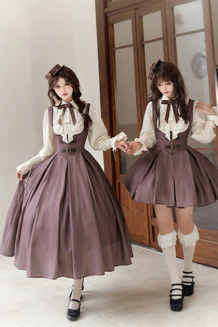 Manchester Striped Sweet Lolita Long Dress With Support
