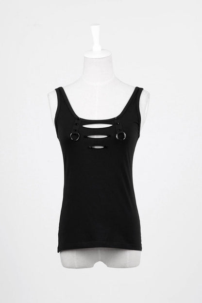 No-Sleeve Slim Ripped Steampunk Waistcoat