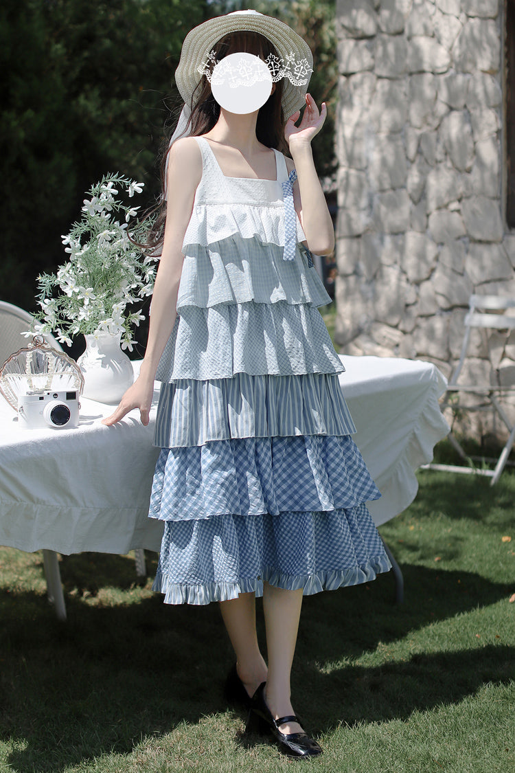 Go To The Beach Ruffle Print Holiday Sweet Lolita JSK