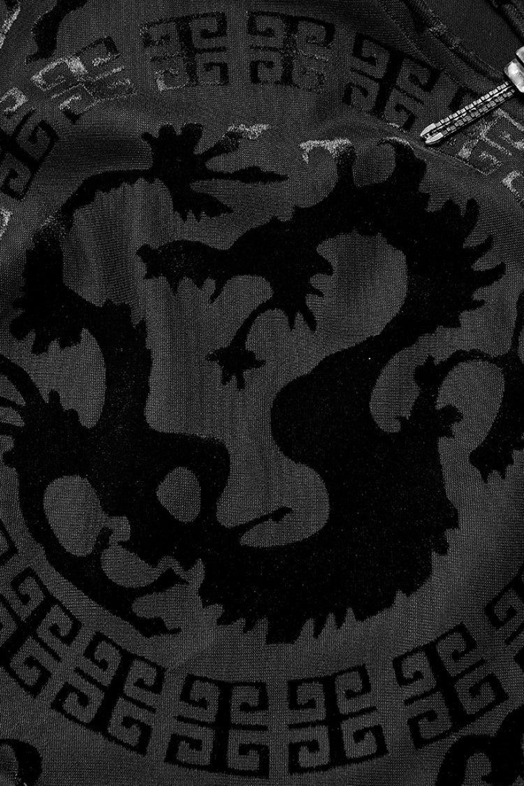 No-Sleeve Dragon Totem Print Gothic Dress