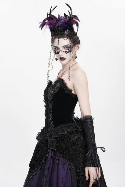 Victorian Beaded Lace Overbust Corset