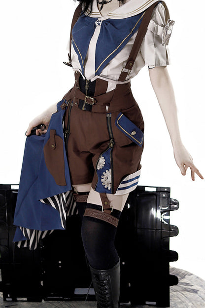 Wonder Equipment Inventor Ouji Punk Lolita Bib Shorts