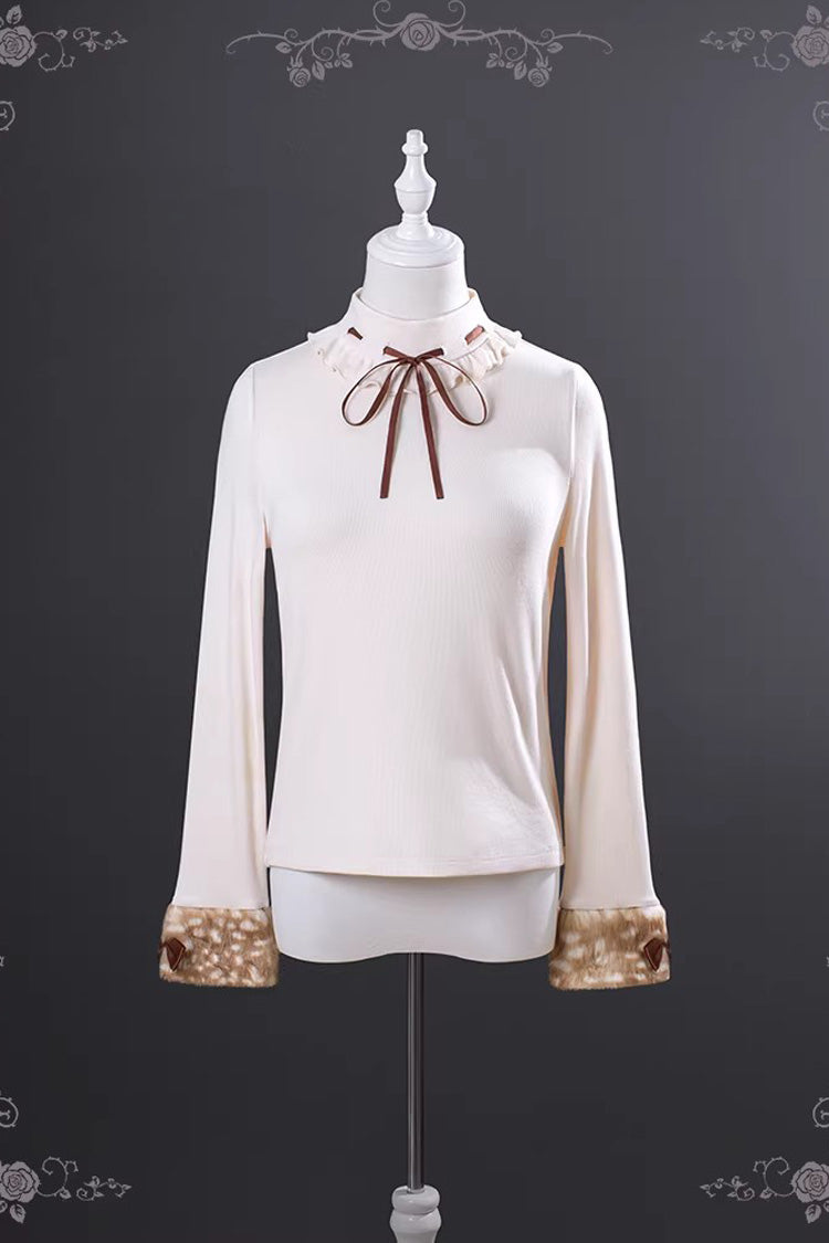 Hazelnut Moose Plush Bow Sweet Lolita Jumper Dress