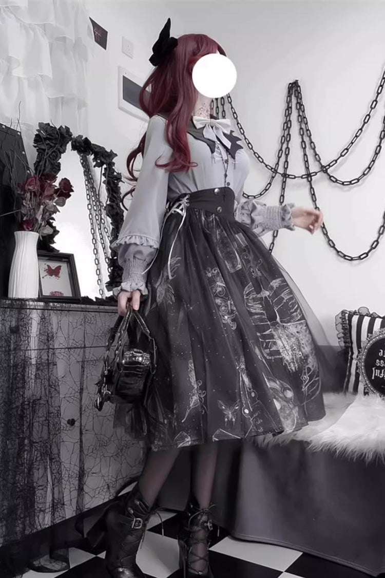Classic Gothic Punk Lolita Skirt Set for Halloween