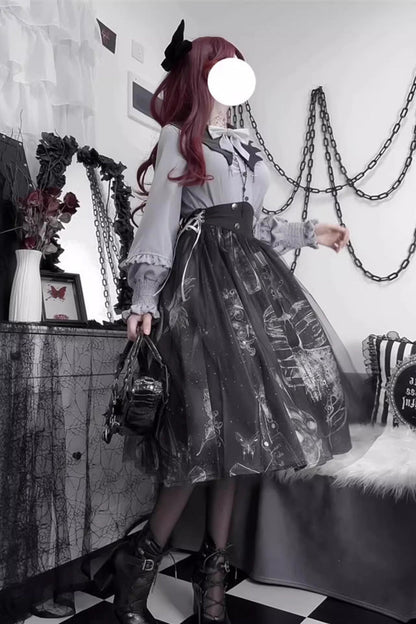 Classic Gothic Punk Lolita Skirt Set for Halloween