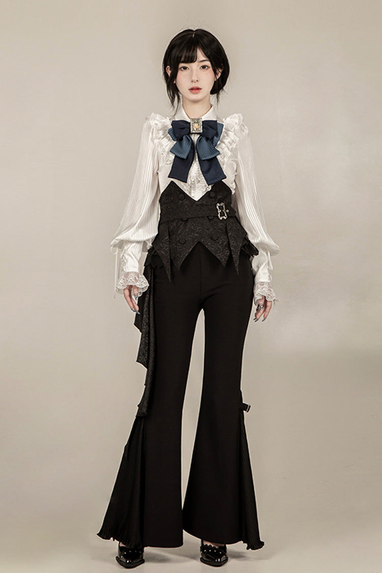 Ebony Long-Sleeve Pirate Style Gothic Trousers - Gold Hunter