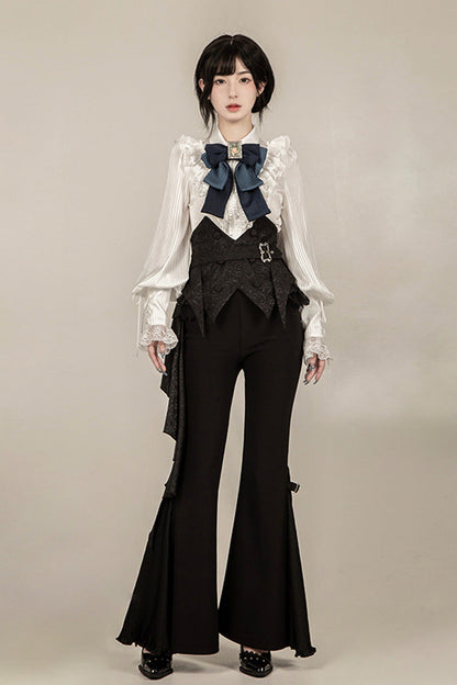 Ebony Long-Sleeve Pirate Style Gothic Trousers - Gold Hunter