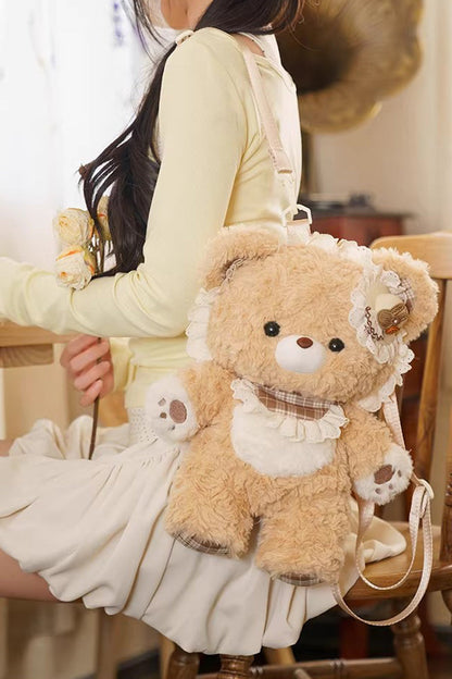 Little Bear Guli Plush Ruffle Lolita Backpack