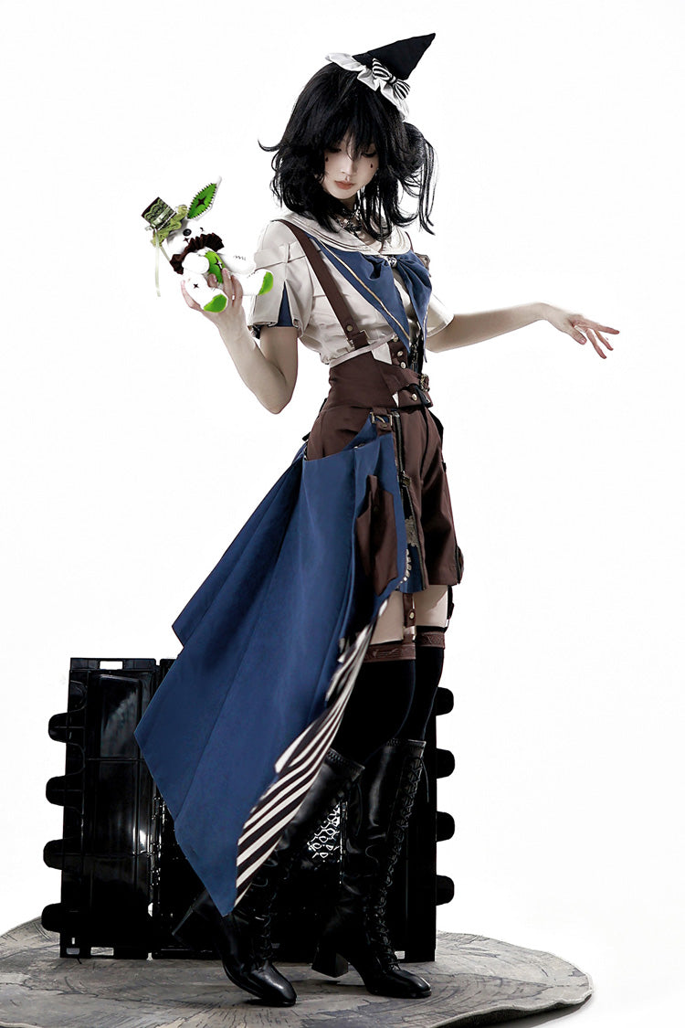 Wonder Equipment Inventor Ouji Punk Lolita Bib Shorts