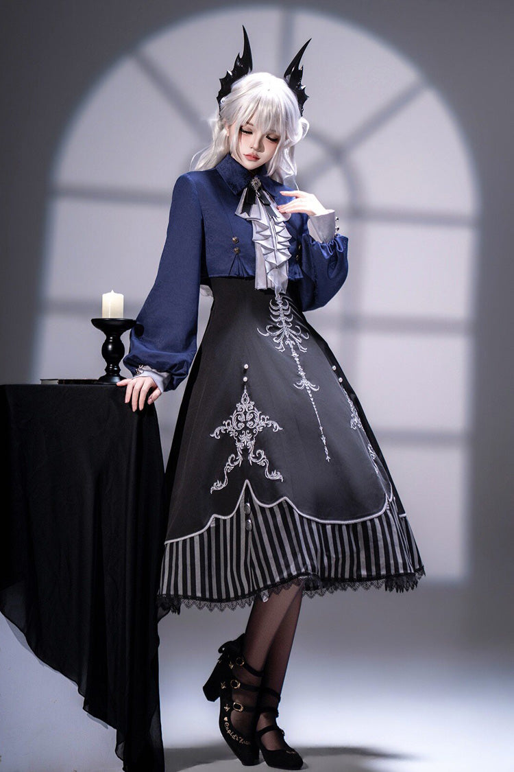 Vintage Elegant Lolita JSK Dress Set with Embroidery