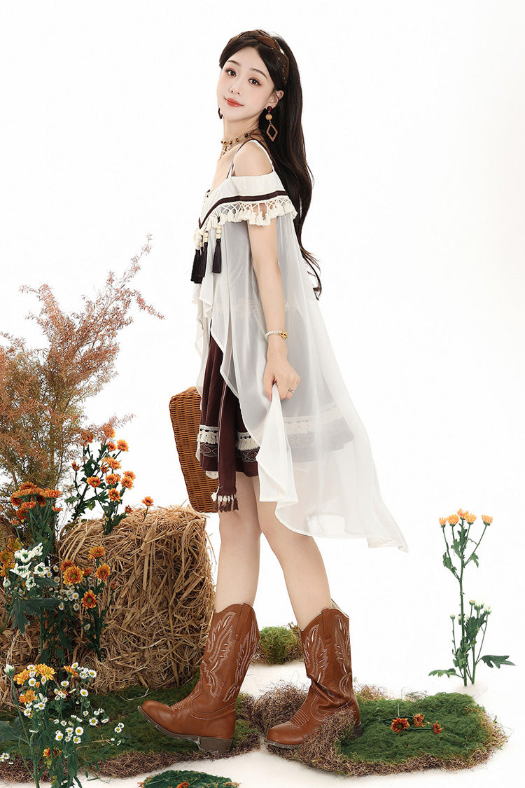 Wilderness Dream Square Collar Embroidered Lolita Jumper Set