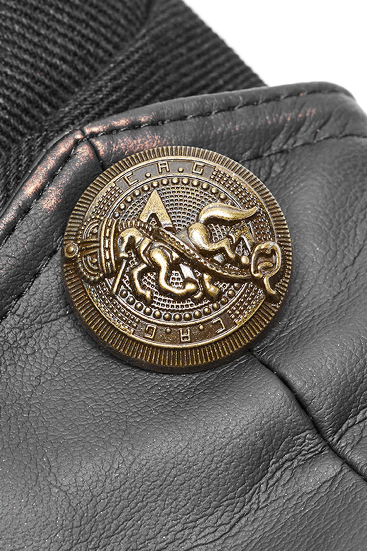 No-Sleeve Double-Breasted Retro Button Steampunk Waistcoat