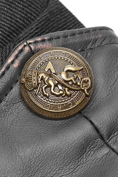 No-Sleeve Double-Breasted Retro Button Steampunk Waistcoat