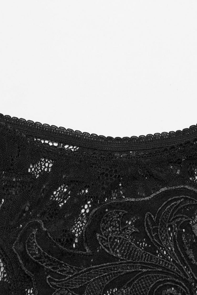 No-Sleeve Cross Embroidery Lace Gothic Waistcoat