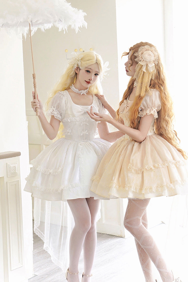 Bowknot Cardigan Sweet Elegant Princess Lolita JSK Dress in Moonlight Symphony
