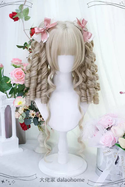Sweet Lolita Roman Curl Wig in Cream with Secondary Styling