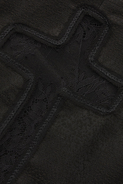 Vintage Prince Handsome Lolita Coat with Asymmetric Collar in Black
