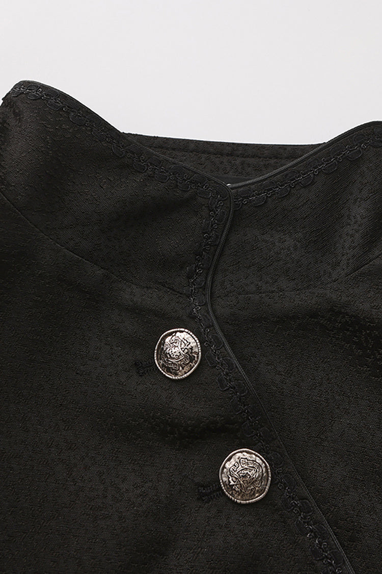 Elegant Prince Ouji Lolita Coat with Long Sleeves in Black
