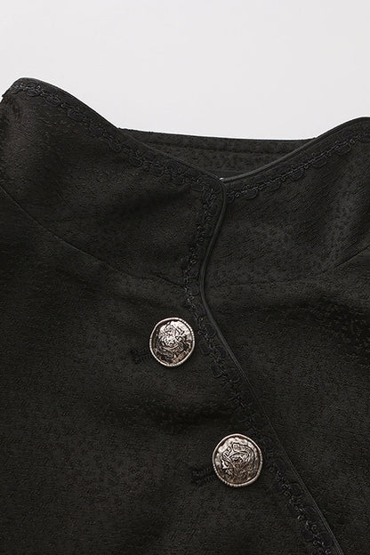 Elegant Prince Ouji Lolita Coat with Long Sleeves in Black