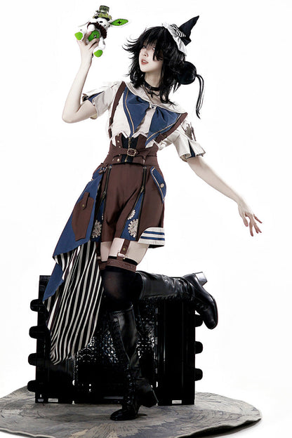 Wonder Equipment Inventor Ouji Punk Lolita Bib Shorts