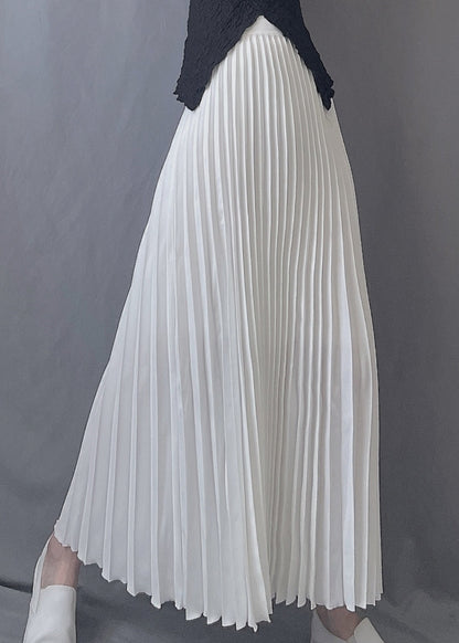 Elastic A Line Chocolate Waist Skirts Wrinkled Art Spring