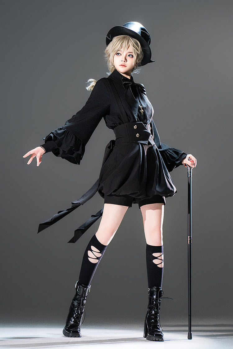 Ebony Long-Sleeve Vintage Prince Ouji Lolita Blouse