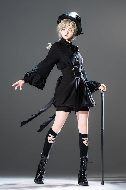 Ebony Long-Sleeve Vintage Prince Ouji Lolita Blouse