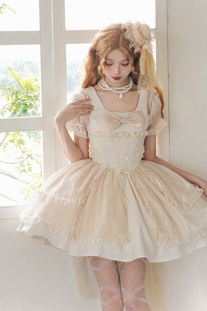Bowknot Cardigan Sweet Elegant Princess Lolita JSK Dress in Moonlight Symphony