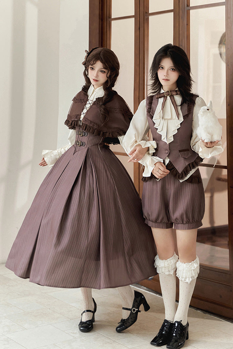 Manchester Striped Sweet Lolita Long Dress With Support