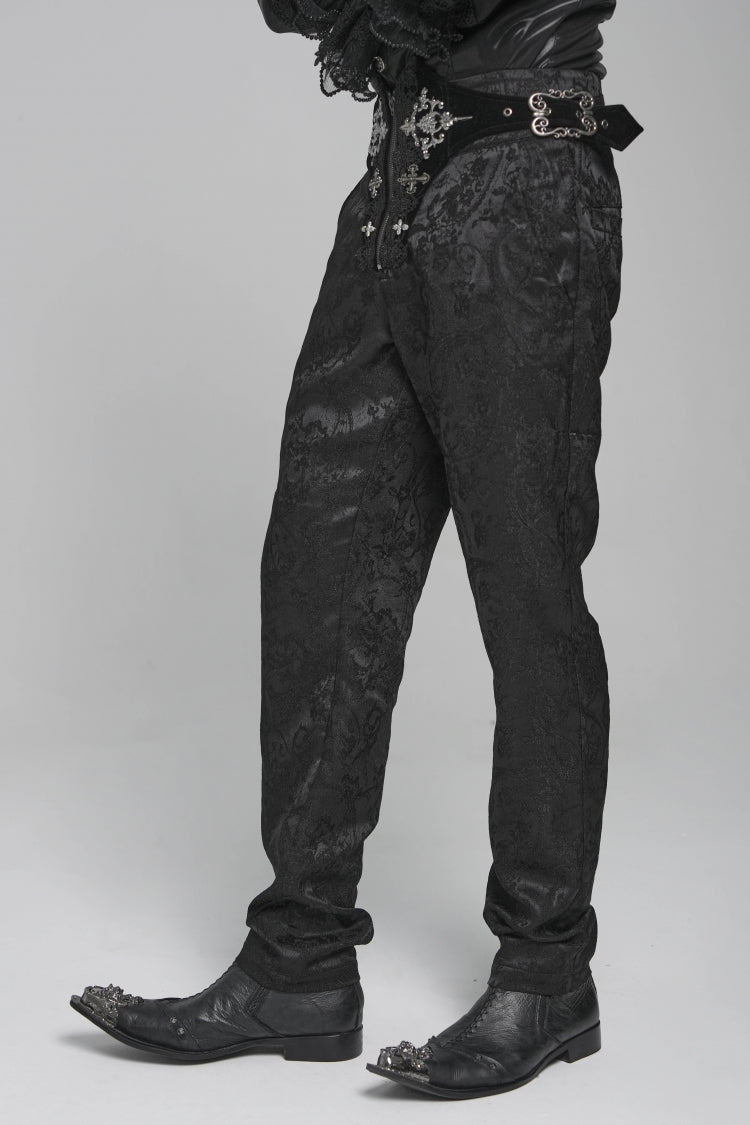 Lace-Up Buckled Zippered Gothic Pants for Men