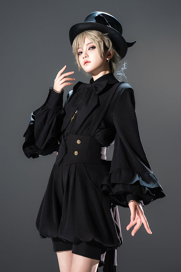Ebony Long-Sleeve Vintage Prince Ouji Lolita Blouse