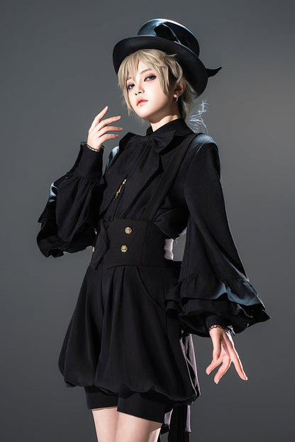 Ebony Long-Sleeve Vintage Prince Ouji Lolita Blouse