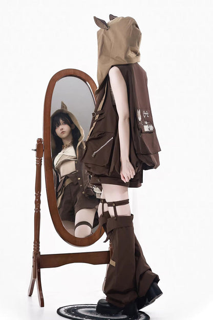 Fox Trail Hooded Punk Prince Ouji Lolita Set