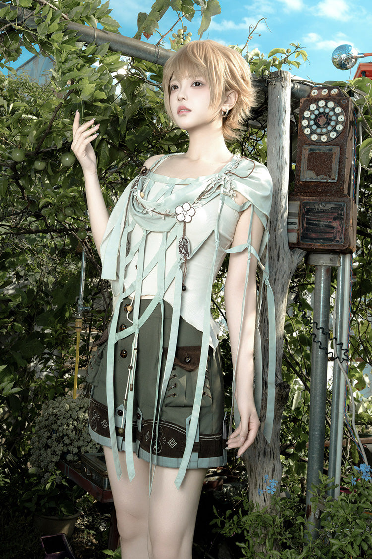 Emerald Square Collar Asymmetric Prince Ouji Lolita Ensemble