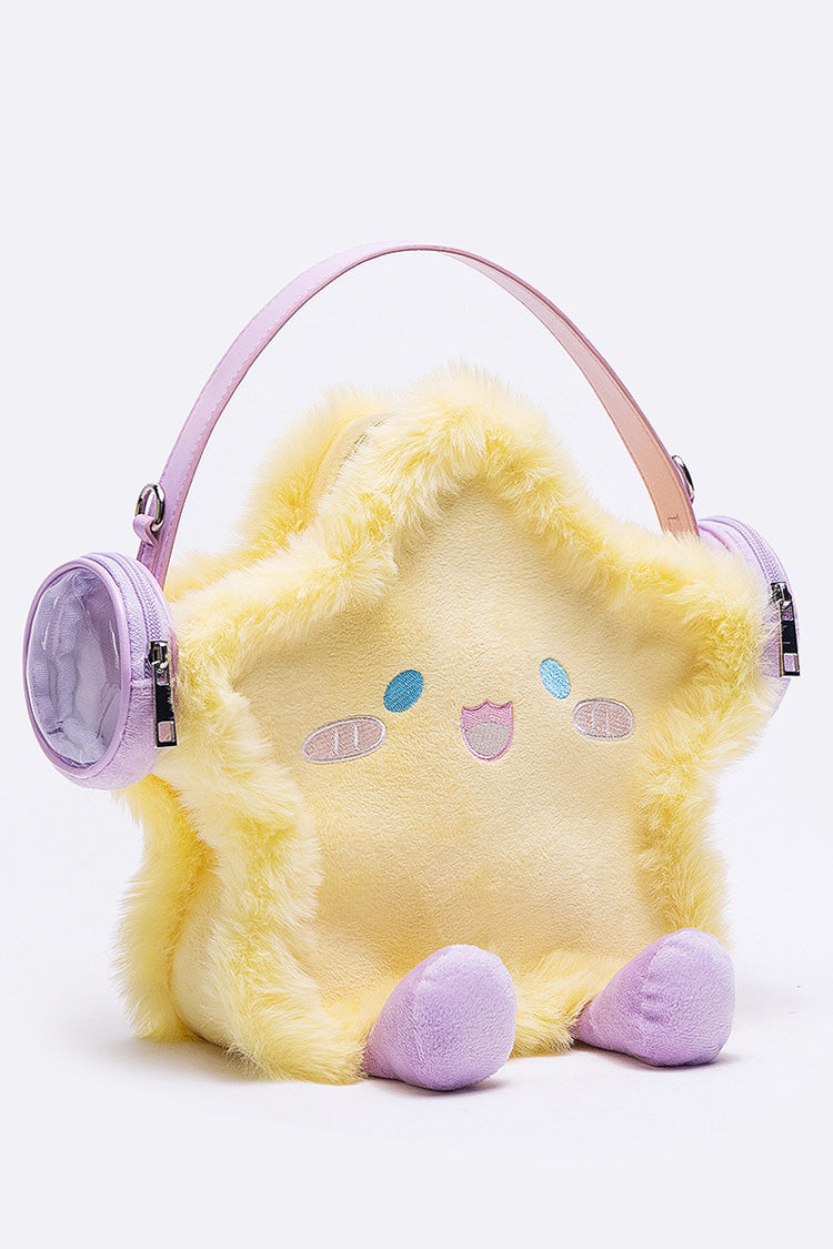 Golden Plush Headphone Star Embroidery Cartoon Sweet Lolita Itabag